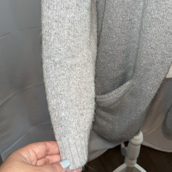 Ellos Gray Heavy Open Cardigan with Pockets Size Large - Picture 4 of 6
